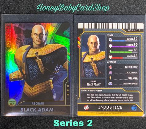 Injustice Arcade Gem Mint Series 2 Card 35 Regime Black Adam Holofoil
