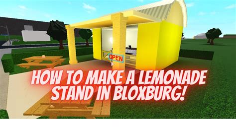 Bloxburg Lemonade Stand Menu Building A Lemonade Stand In Bloxburg My