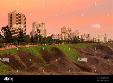 Skyline Miraflores District Lima Peru Stock Photo Alamy