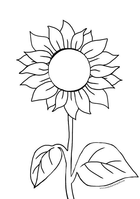 Sunflower Coloring Pages - FREE Download - Underbart skapad