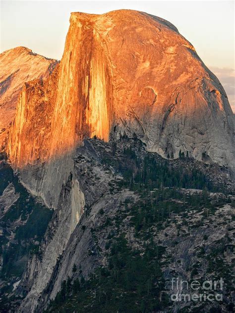 Brilliant Sunset On Half Dome In Yosemite National Park