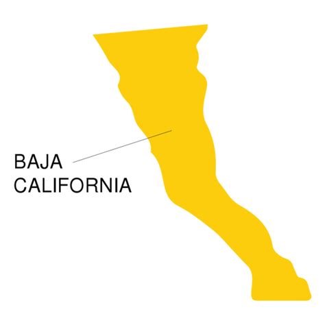 Baja California State Map Transparent Png And Svg Vector File