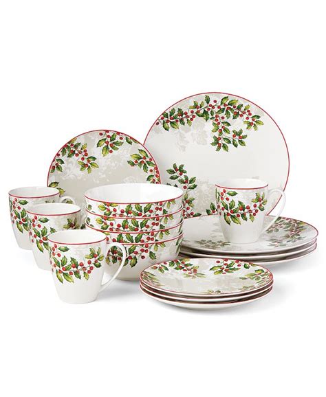 Lenox Closeout Holly Knoll 16 Piece Dinnerware Set And Reviews Dinnerware Dining Macy S