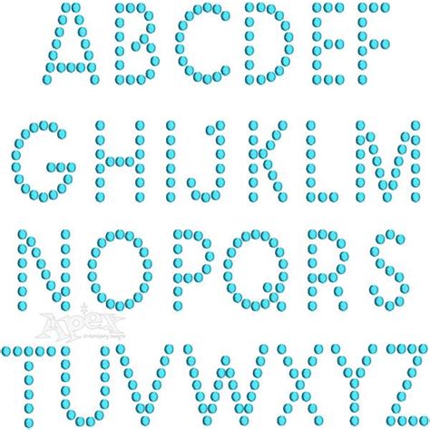 Dot Alphabet Embroidery Font Apex Monogram Designs And Fonts