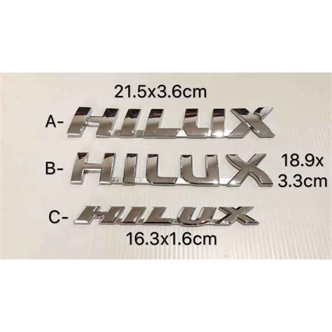 Toyota Hilux Emblem Logo Shopee Malaysia