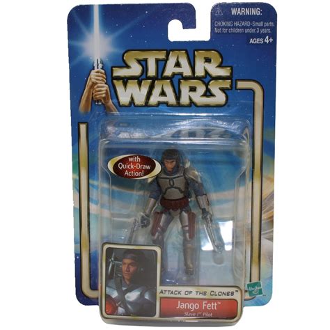 Star Wars Saga Action Figure Jango Fett Pilot 375 Inch New