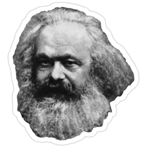 "Karl Marx Floating Head" Stickers by GodsAutopsy | Redbubble png image