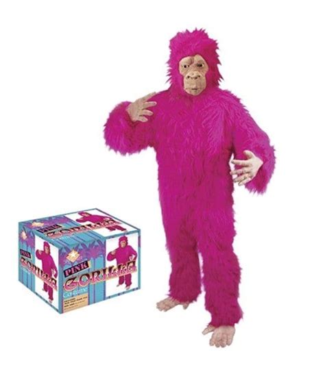 pink gorilla adult costume holiday house
