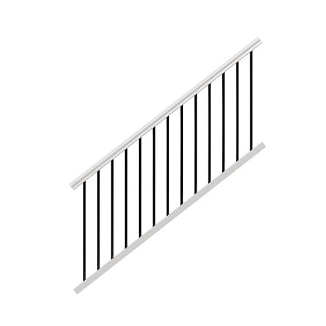 3 piece foot block kit. Veranda Traditional 6 ft. x 36 in. White Vinyl Stair Rail ...