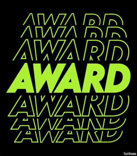 Award Text Effect And Logo Design Word