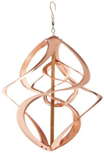 Copper Art Kinetic Windmill Wind Double Spinner Hanging Home Ceiling