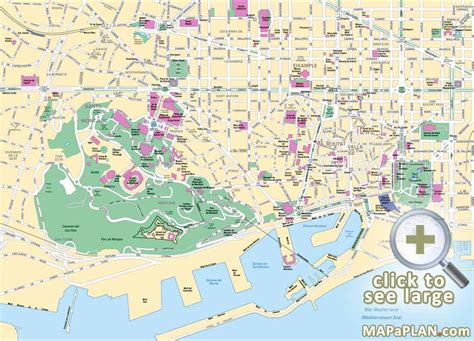 Barcelona Maps Top Tourist Attractions Free Printable City Street