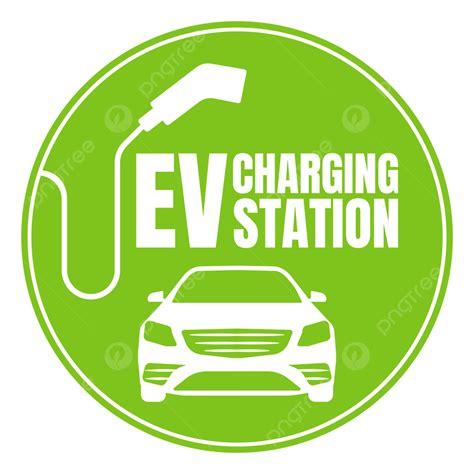 Electric Car And Charger Icon Vehicle Charging Station Electric