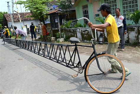 Indonesian Villagers Build Worlds Longest Bicycle At 44ft But Its