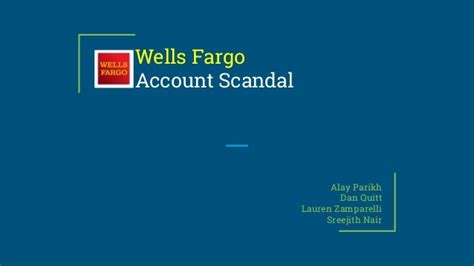 Wells Fargo Account Scandal Case