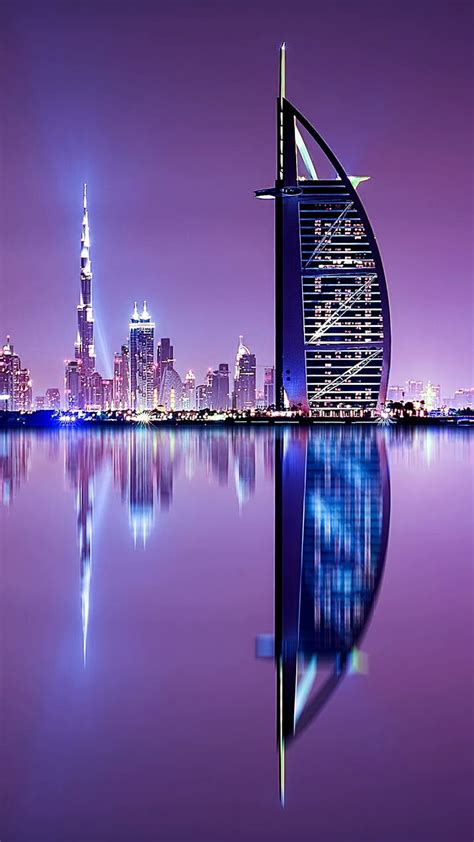 Dubai Night Lake Hd Phone Wallpaper Peakpx