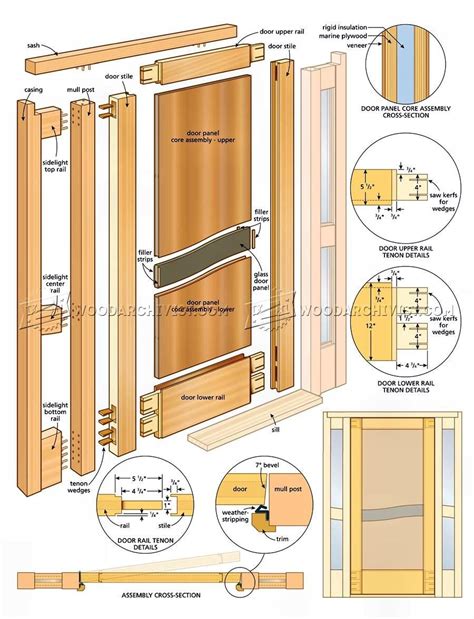 entry door plans woodarchivist