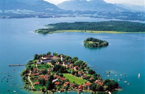 Island In Lake Chiemsee With The Herren Chiemsee Palace Bavaria
