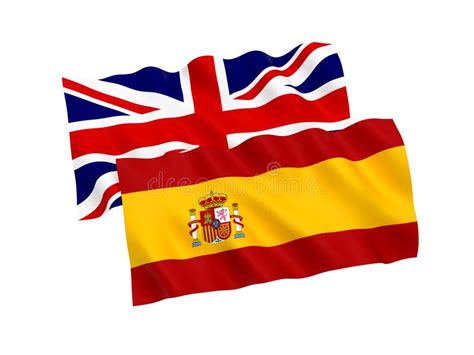 Spain And Great Britain The Spanish And Uk Flags Official Proportion
