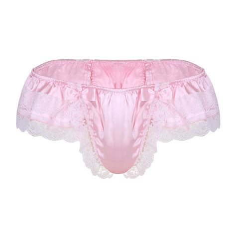 1pc Men Sexy Sissy Pouch Panties Lace G String Thongs Brief Underwear Underpants Give You More