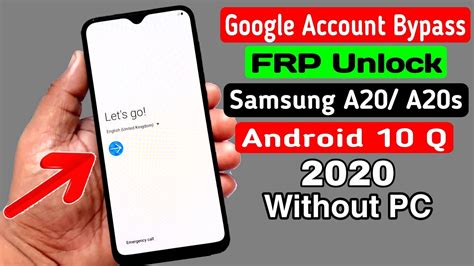 Samsung A A S Google Frp Lock Bypass Android Q Without