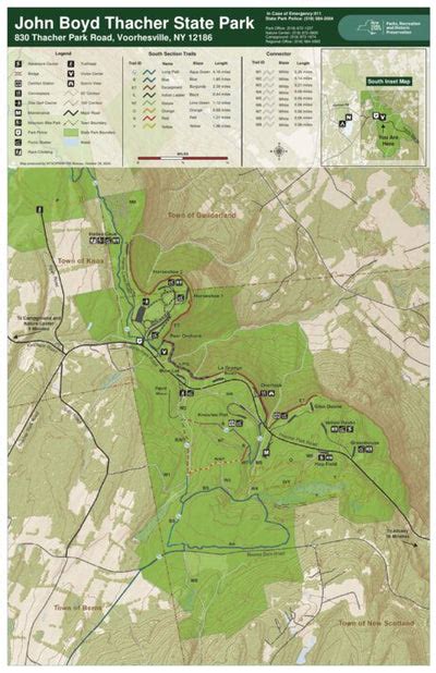 John Boyd Thacher State Park Trail Map South By New York State Parks