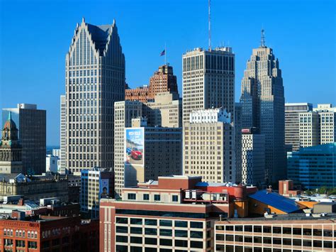 Detroit Cityscape Skyrisecities