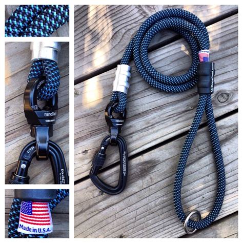 Pacific Blue Ultimate Dog Leash Designed With 10mm Climbing Rope