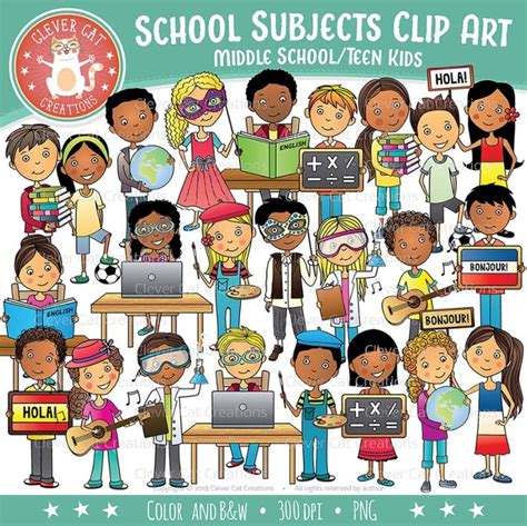 School Subjects Clip Art Kids Made By Teachers