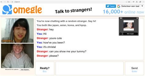 omegle talking to strangers telegraph