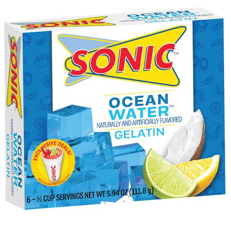 Sonic Ocean Water Gelatin Mix 6 Servings 394 Oz