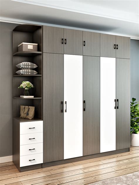 Modern Mdf Cheap2 345 Doors Wardrobe Cabinet Designs For Bedroom