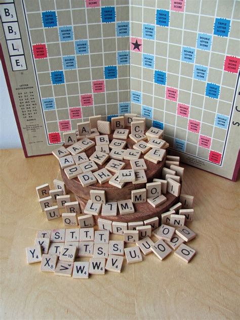 100 Scrabble Tiles Wood Complete Set Vintage Official Scrabble