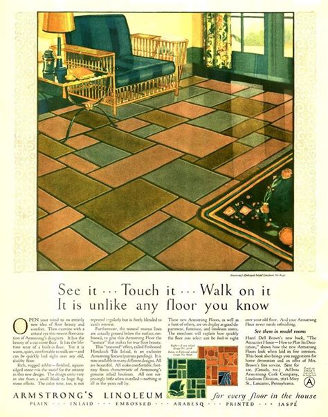 Armstrong Linoleum 1927 I Want This Floor Linoleum Art Deco