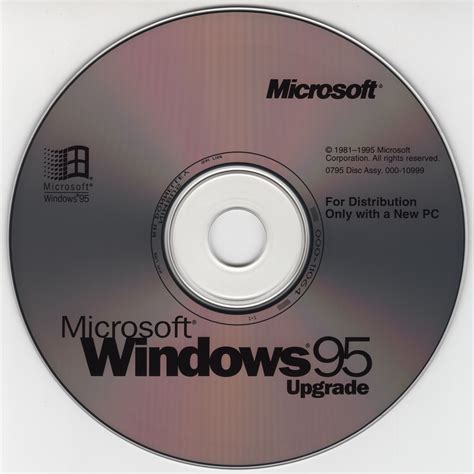 Microsoft Windows 95 400950 1995 07 11 English Cd Upgrade