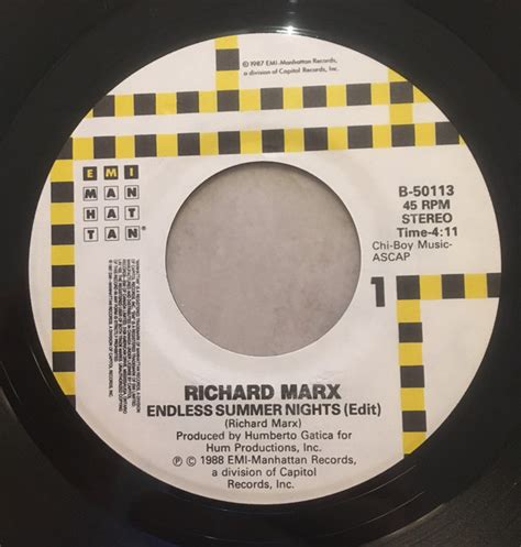 Richard marx performs the hit single endless summer nights live from the living room sessions. Richard Marx - Endless Summer Nights (1988, Vinyl) | Discogs