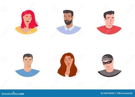 Avatars Set Men And Women Icons For Social Networks Different