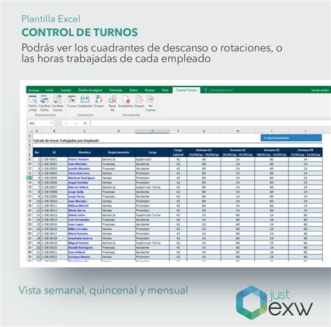 Plantilla Premium Control De Turnos De Trabajo Plantilla De Excel