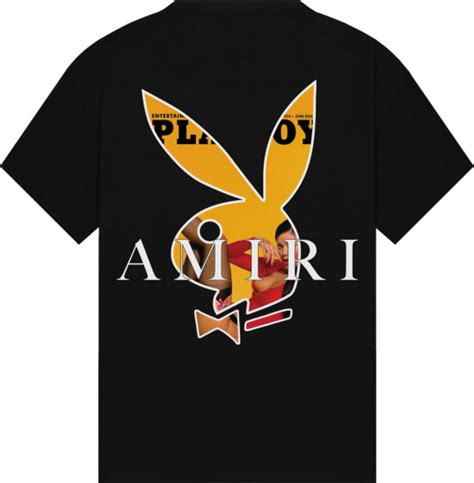 Amiri X Playboy Black And Yellow Playboy Cover T Shirt Inc Style