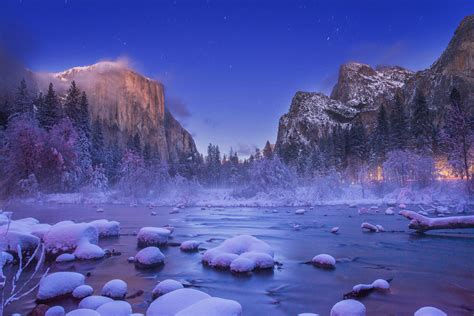 Water Cold Winter Snow Nature Mountains Landscape