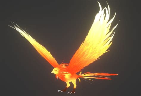 3d Model Anime Phoenix Vr Ar Low Poly Cgtrader