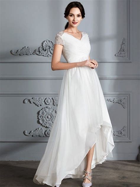 Asymmetrical Wedding Dresses With Sleeves A Trendy Look For 2023 Jenniemarieweddings