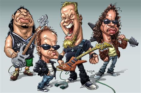 Metallica Caricature Arte De Metallica Caricaturas Caricaturas De