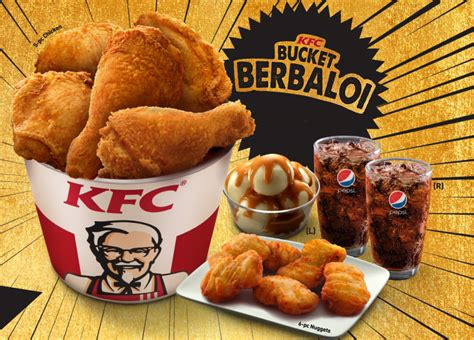 Diberi nama ayam spicy mcd, potongan ayam yang dibalut dengan tepung renyah diracik dengan bumbu pilihan, sehingga menghasilkan cita rasa pedas yang meresap hingga ke daging. Harga KFC Bucket Berbaloi - Senarai Harga Makanan di Malaysia