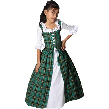 Girl's Scottish Tartan Dress - MCI-243 by Medieval and Renaissance Clothing, Handmade Clothing ...