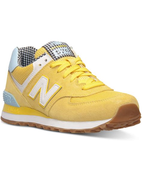 Lyst New Balance Womens 574 Casual Sneakers From Finish Line In Yellow