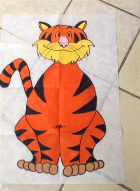 Tigre pintado en pellón Manualidades Pintar