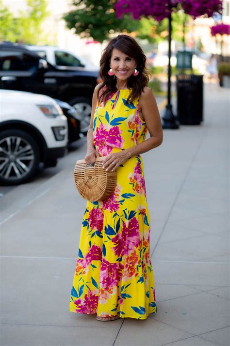 Get Into The Summer Mood With This Floral Yellow And Pink Maxi