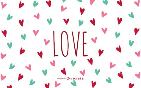 Love Wallpaper With Hearts Vector Download