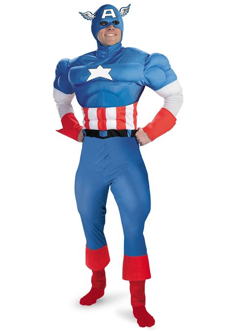 Adult Captain America Costume Captain America Halloween Costumes